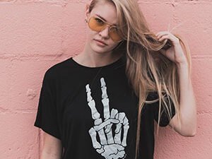 Printed Tshirt Coffee Black Color