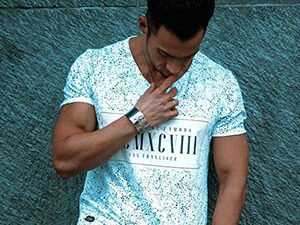 Dark Teal Printed Tshirt
